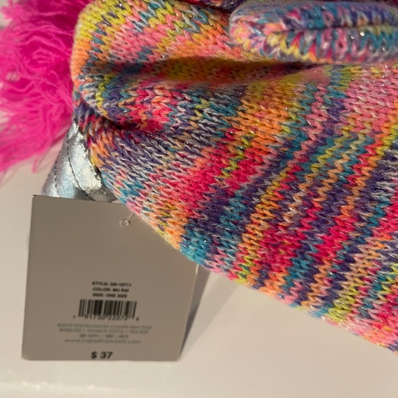 Capelli Faux Fur Rainbow Unicorn Hat NEW - Picture 7 of 10